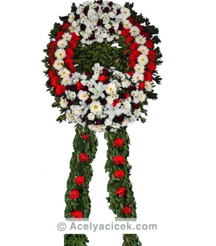Kırmızı Beyaz Cenaze Çiçeği